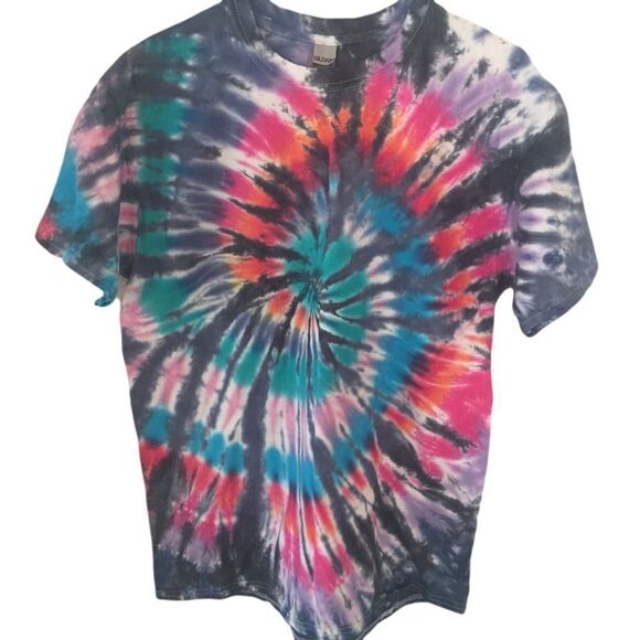 Tie dye tee shirt custom handmade size large NEW never worn - Picture 1 of 6